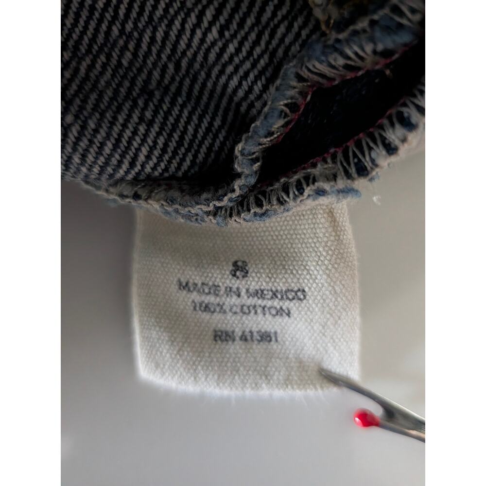 Polo Ralph Lauren Women's Patchwork Denim Skirt Size 8 Distressed Jean Vintage - Picture 7 of 8